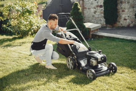 How to clean a carburetor on a lawn mower without removing it